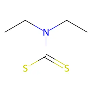 Diethyldithiocarbamate structure