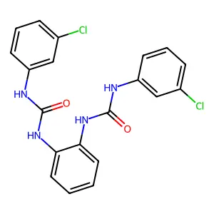 1,1'-(1,2-Phenylene)bis(3-(3-chlorophenyl)urea) structure