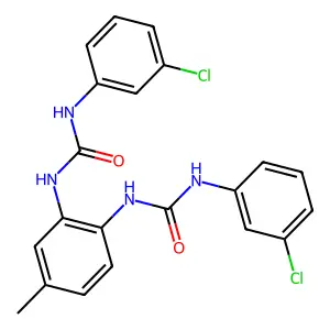 1-(3-chlorophenyl)-3-[2-[(3-chlorophenyl)carbamoylamino]-4-methylphenyl]urea structure