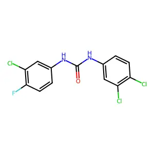 1-(3-chloro-4-fluorophenyl)-3-(3,4-dichlorophenyl)urea structure
