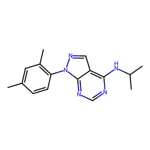 1-(2,4-dimethylphenyl)-N-(propan-2-yl)-1H-pyrazolo[3,4-d]pyrimidin-4-amine structure