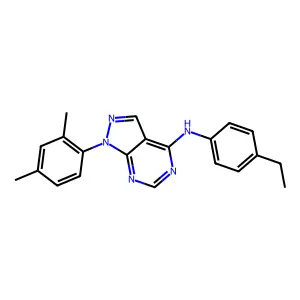 1-(2,4-dimethylphenyl)-N-(4-ethylphenyl)-1H-pyrazolo[3,4-d]pyrimidin-4-amine structure