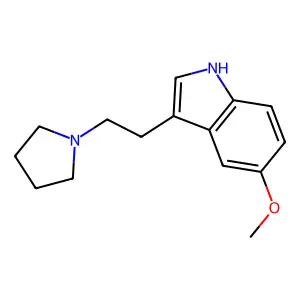 5-methoxy-3-(2-pyrrolidin-1-ylethyl)-1H-indole structure