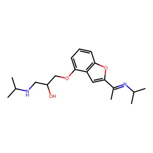1-[[2-(C-methyl-N-propan-2-ylcarbonimidoyl)-1-benzofuran-4-yl]oxy]-3-(propan-2-ylamino)propan-2-ol structure