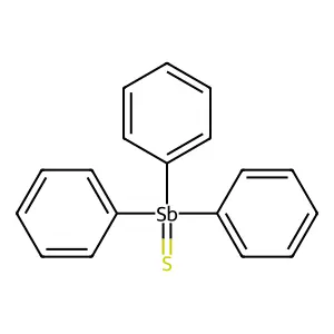 Triphenylstibine sulfide structure
