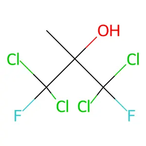 1,1,3,3-tetrachloro-1,3-difluoro-2-methylpropan-2-ol structure
