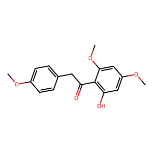1-(2-hydroxy-4,6-dimethoxyphenyl)-2-(4-methoxyphenyl)ethanone structure