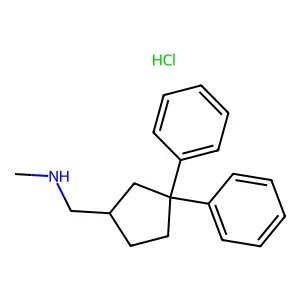 1-(3,3-diphenylcyclopentyl)-N-methylmethanamine;hydrochloride structure