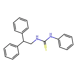 1-(2,2-diphenylethyl)-3-phenylthiourea structure