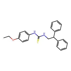 1-(2,2-diphenylethyl)-3-(4-ethoxyphenyl)thiourea structure