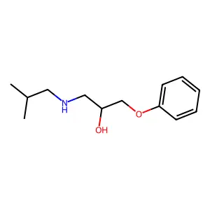 1-(2-methylpropylamino)-3-phenoxypropan-2-ol structure