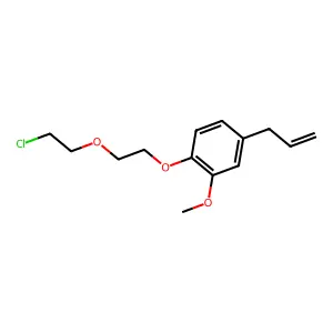 1-[2-(2-chloroethoxy)ethoxy]-2-methoxy-4-prop-2-enylbenzene structure