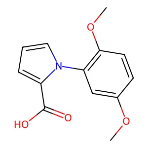 1-(2,5-dimethoxyphenyl)pyrrole-2-carboxylic acid structure