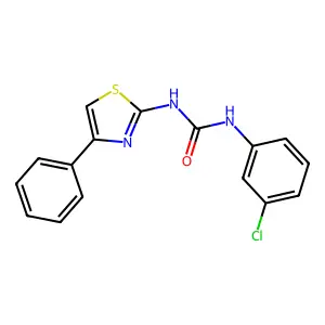 1-(3-chlorophenyl)-3-(4-phenyl-1,3-thiazol-2-yl)urea structure