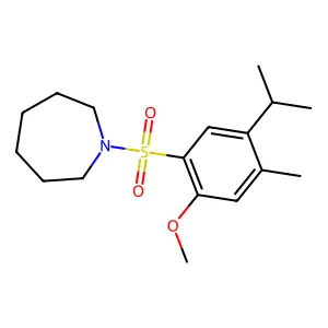 1-(2-methoxy-4-methyl-5-propan-2-ylphenyl)sulfonylazepane structure