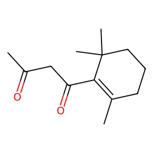 1-(2,6,6-trimethylcyclohexen-1-yl)butane-1,3-dione structure