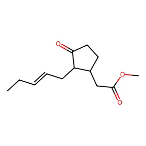 Methyl 3-oxo-2-(pent-2-enyl)cyclopentaneacetate structure