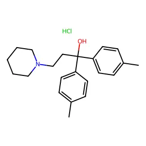 1,1-bis(4-methylphenyl)-3-piperidin-1-ylpropan-1-ol;hydrochloride structure