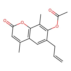 (4,8-dimethyl-2-oxo-6-prop-2-enylchromen-7-yl) acetate structure