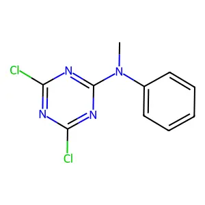4,6-dichloro-N-methyl-N-phenyl-1,3,5-triazin-2-amine structure