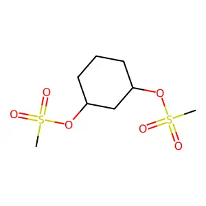 1,3-Cyclohexanediol, dimethanesulfonate, trans- structure