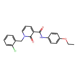 1-[(2-chlorophenyl)methyl]-N-(4-ethoxyphenyl)-2-oxopyridine-3-carboxamide structure