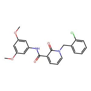 1-[(2-chlorophenyl)methyl]-N-(3,5-dimethoxyphenyl)-2-oxopyridine-3-carboxamide structure