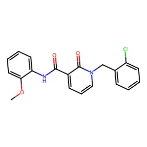 1-[(2-chlorophenyl)methyl]-N-(2-methoxyphenyl)-2-oxopyridine-3-carboxamide structure