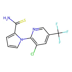 1-[3-chloro-5-(trifluoromethyl)-2-pyridinyl]pyrrole-2-carbothioamide structure
