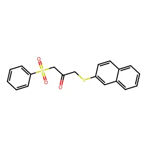1-(2-naphthylsulfanyl)-3-(phenylsulfonyl)acetone structure