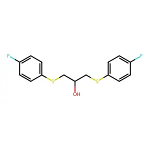 1,3-bis[(4-fluorophenyl)sulfanyl]-2-propanol structure