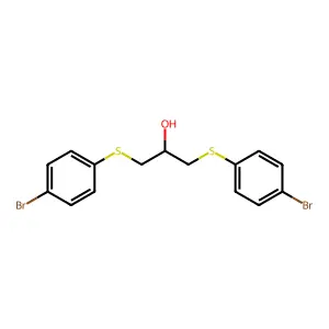 1,3-bis[(4-bromophenyl)sulfanyl]propan-2-ol structure