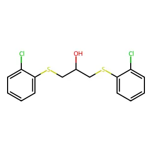 1,3-bis[(2-chlorophenyl)sulfanyl]propan-2-ol structure
