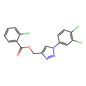 [1-(3,4-dichlorophenyl)triazol-4-yl]methyl 2-chlorobenzoate structure