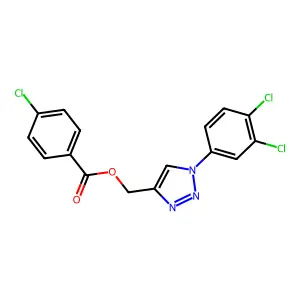 [1-(3,4-dichlorophenyl)-1H-1,2,3-triazol-4-yl]methyl 4-chlorobenzenecarboxylate structure