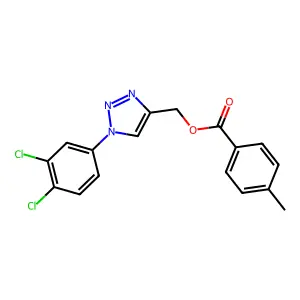 [1-(3,4-dichlorophenyl)-1H-1,2,3-triazol-4-yl]methyl 4-methylbenzenecarboxylate structure