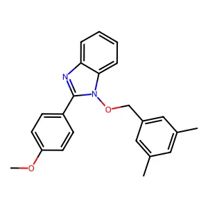 1-[(3,5-dimethylphenyl)methoxy]-2-(4-methoxyphenyl)benzimidazole structure