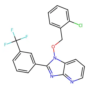 1-[(2-chlorobenzyl)oxy]-2-[3-(trifluoromethyl)phenyl]-1H-imidazo[4,5-b]pyridine structure