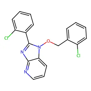 1-[(2-chlorobenzyl)oxy]-2-(2-chlorophenyl)-1H-imidazo[4,5-b]pyridine structure