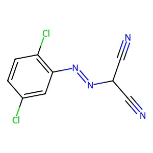 ((2,5-Dichlorophenyl)azo)malononitrile structure