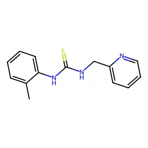 1-(2-methylphenyl)-3-(pyridin-2-ylmethyl)thiourea structure
