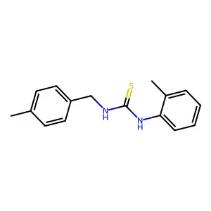 1-(2-methylphenyl)-3-[(4-methylphenyl)methyl]thiourea structure