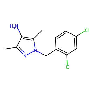 1-[(2,4-dichlorophenyl)methyl]-3,5-dimethylpyrazol-4-amine structure