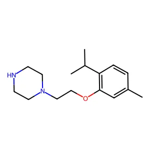 1-[2-(2-Isopropyl-5-methyl-phenoxy)-ethyl]-piperazine structure