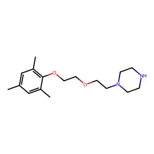 1-[2-[2-(2,4,6-trimethylphenoxy)ethoxy]ethyl]piperazine structure