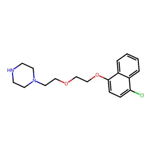 1-[2-[2-[(4-Chloro-1-naphthalenyl)oxy]ethoxy]ethyl]piperazine structure