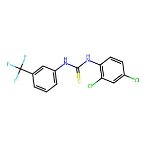 1-(2,4-dichlorophenyl)-3-[3-(trifluoromethyl)phenyl]thiourea structure
