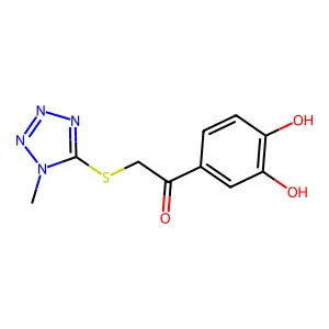 1-(3,4-dihydroxyphenyl)-2-(1-methyltetrazol-5-yl)sulfanylethanone structure