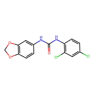 1-(1,3-benzodioxol-5-yl)-3-(2,4-dichlorophenyl)urea structure
