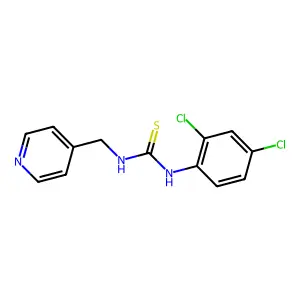1-(2,4-dichlorophenyl)-3-(pyridin-4-ylmethyl)thiourea structure